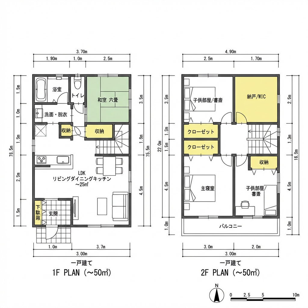 100sqm Japanese house floor plan