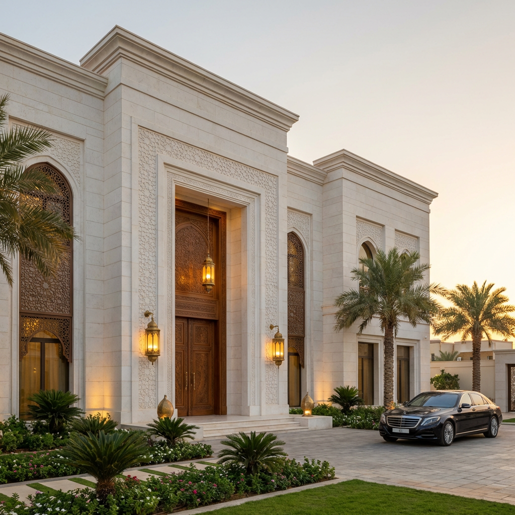 Villa exterior facade