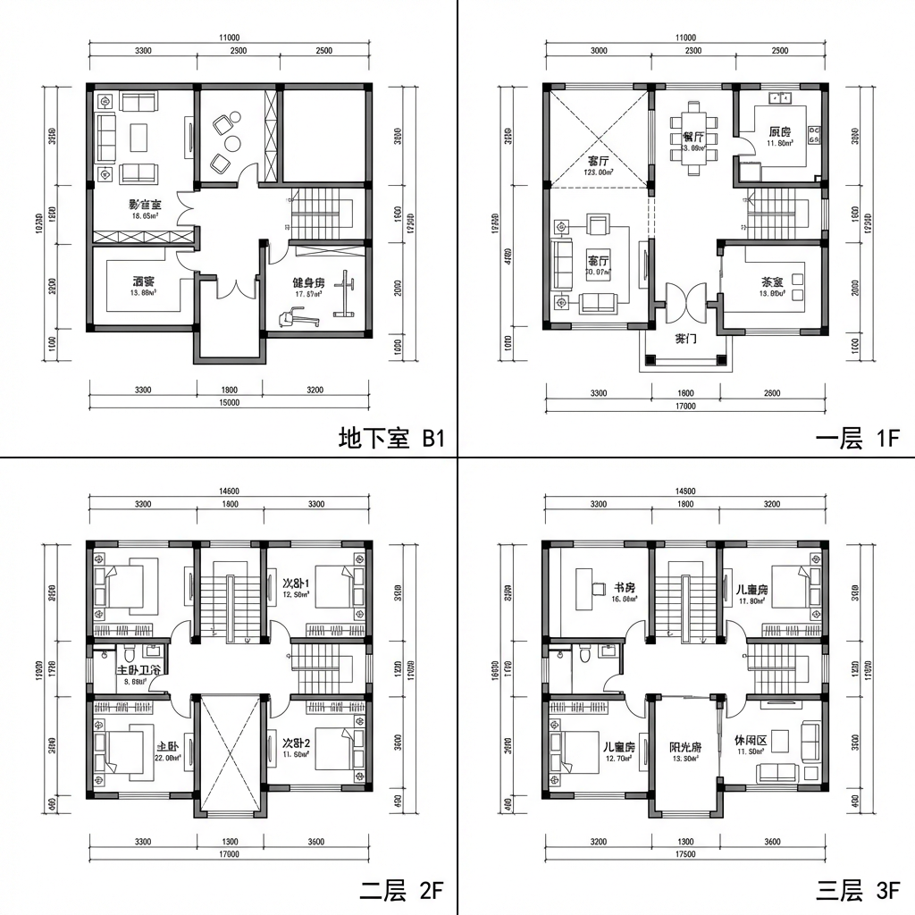 600sqm villa floor plan