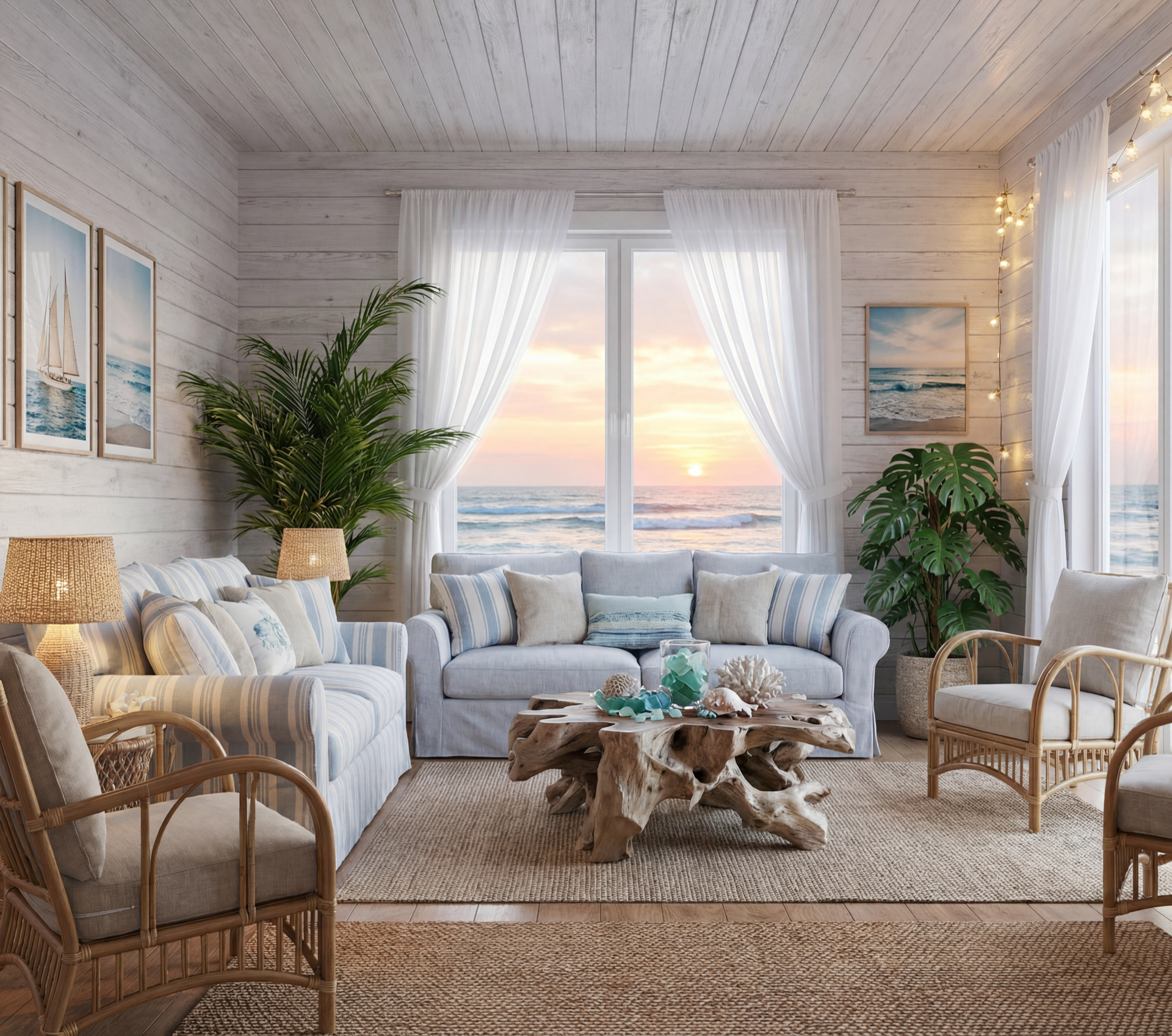 Coastal Beach House - AI Generated Interior Design
