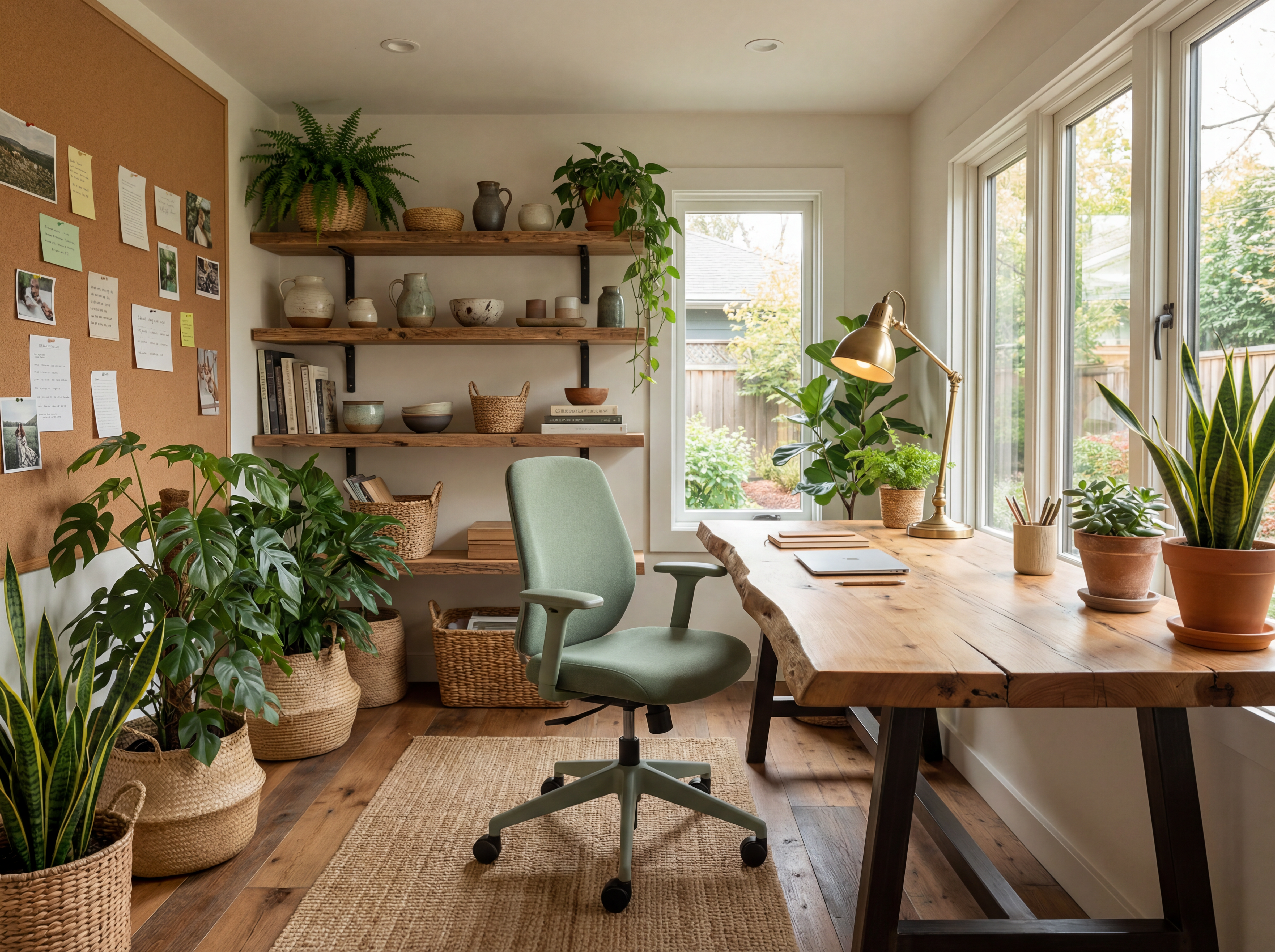Sustainable Home Office - AI Generated Interior Design